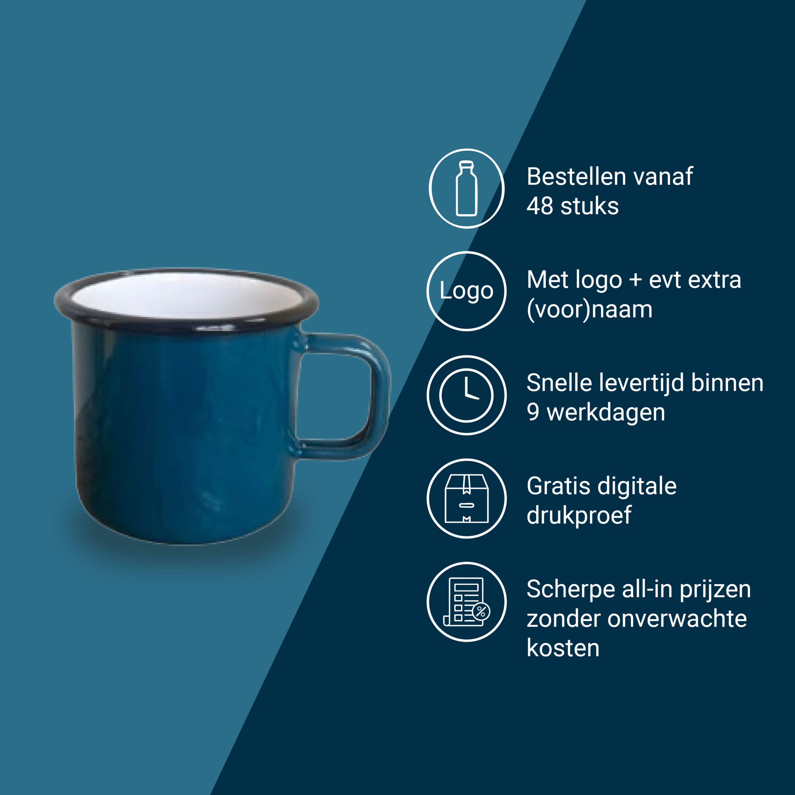 Premium Emaille Beker - Afbeelding 9