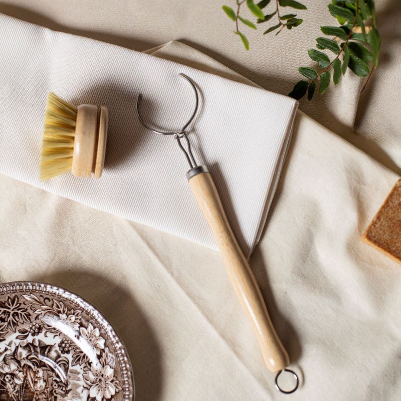 Bamboe afwasborstel met afneembare kop