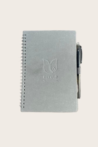 retulp herbruikbaar notitieboekje grijs