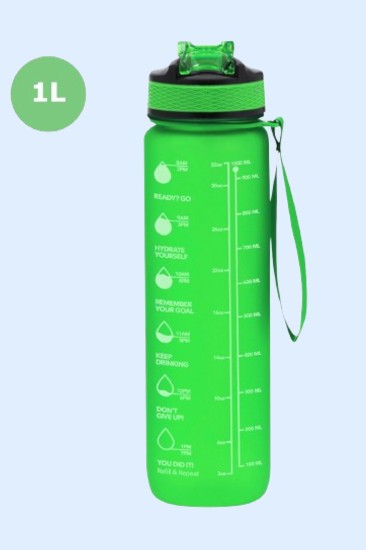 drinkfles met rietje 1 liter groen