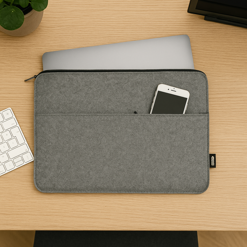 RPET vilten 14 inch laptoptas