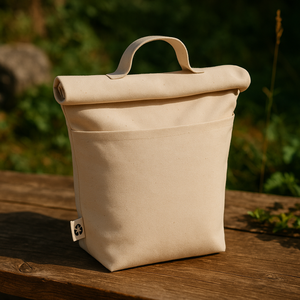 lunchkoeltas van gerecycled katoen