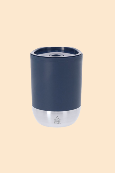 Gerecycleerde RVS beker marine blauw