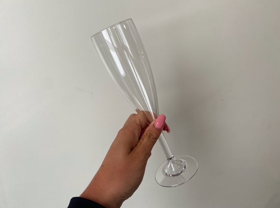 plastic champagne glazen happy glass