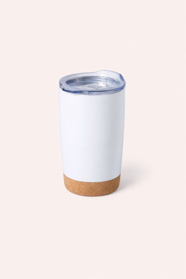 Luxe witte kurkbeker 380ml