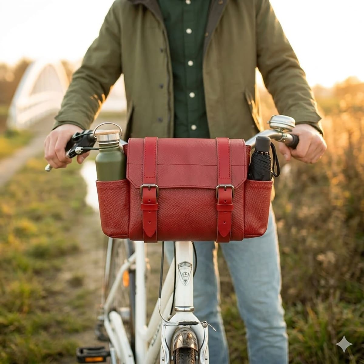 Fietsstuurtas Retulp met vakken upcycling