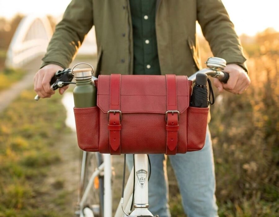 Fietsstuurtas Retulp met vakken upcycling Fietsstuurtas Retulp met vakken upcycling