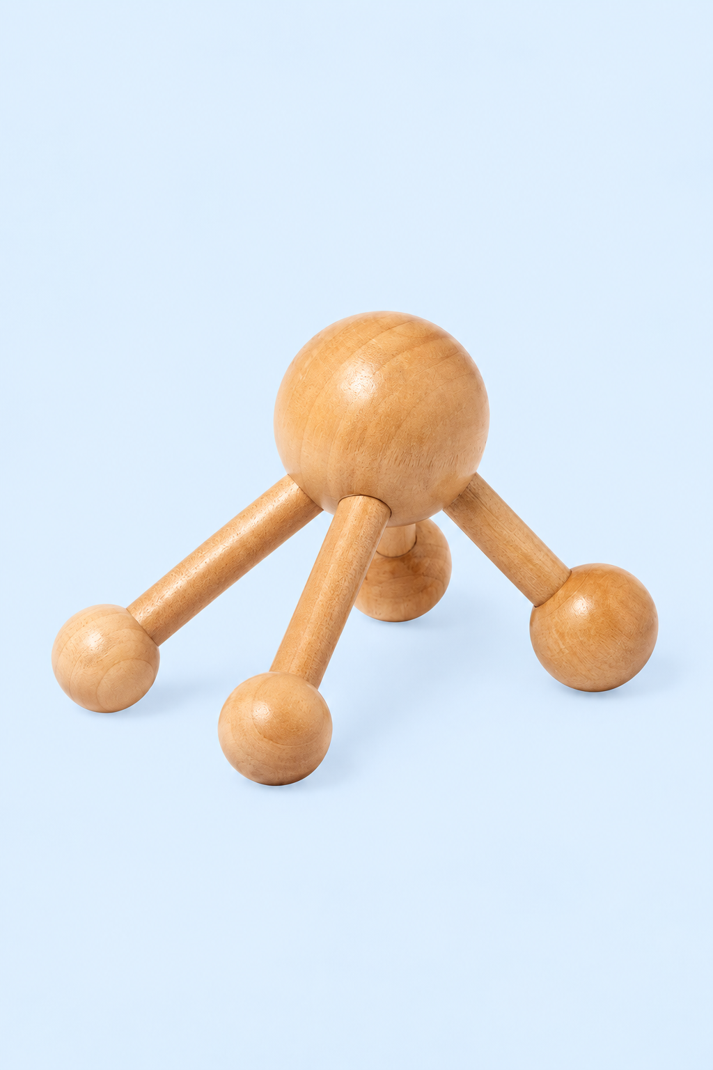 Houten Massageapparaat met 4 Massageballen