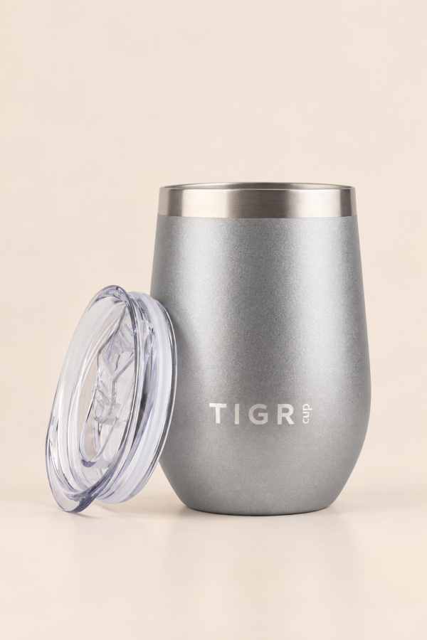 Tigr The Cups 350 ml dubbelwandige RVS koffiebeker.